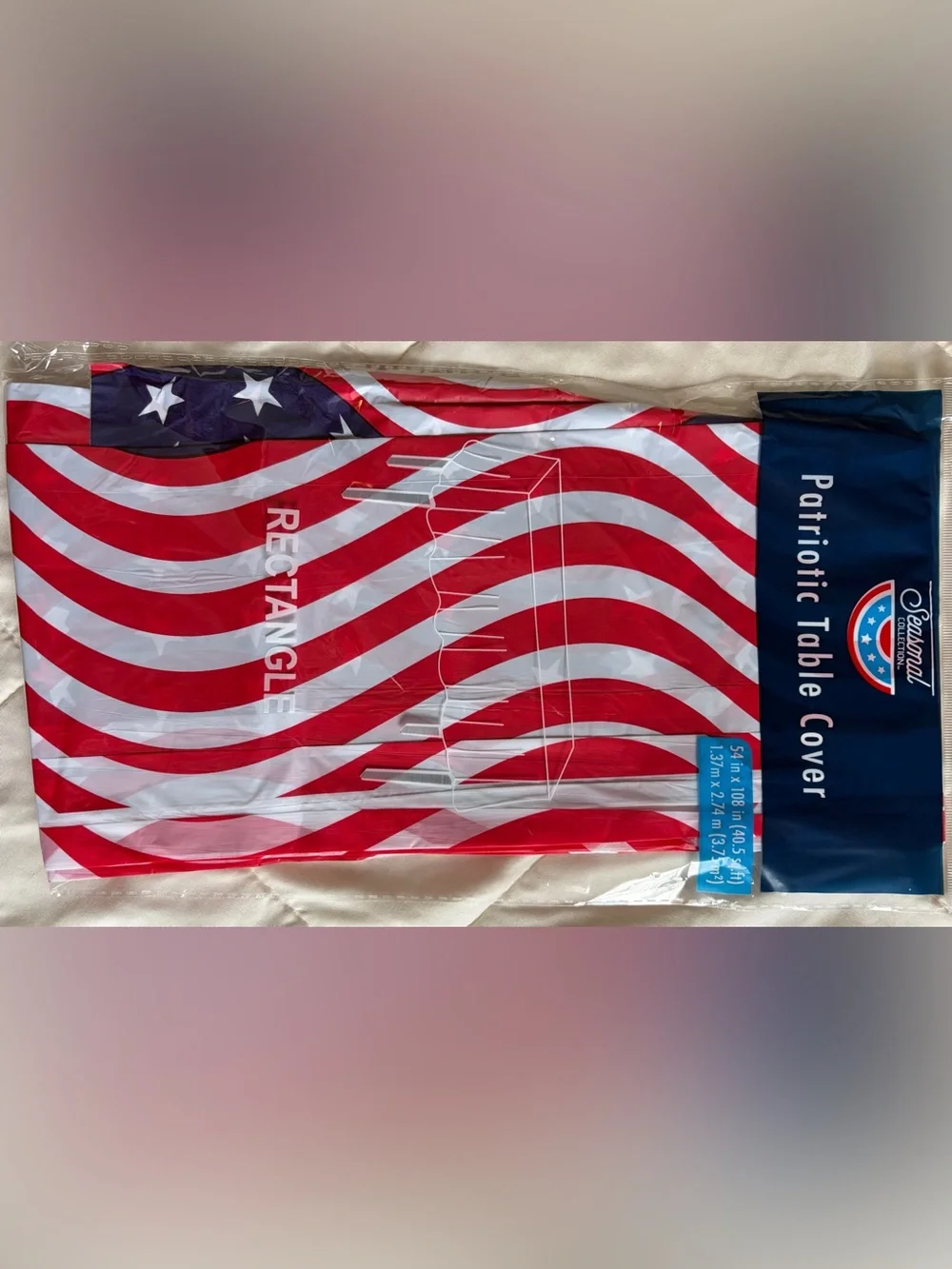 Patriotic American Flag Rectangle Tablecloth